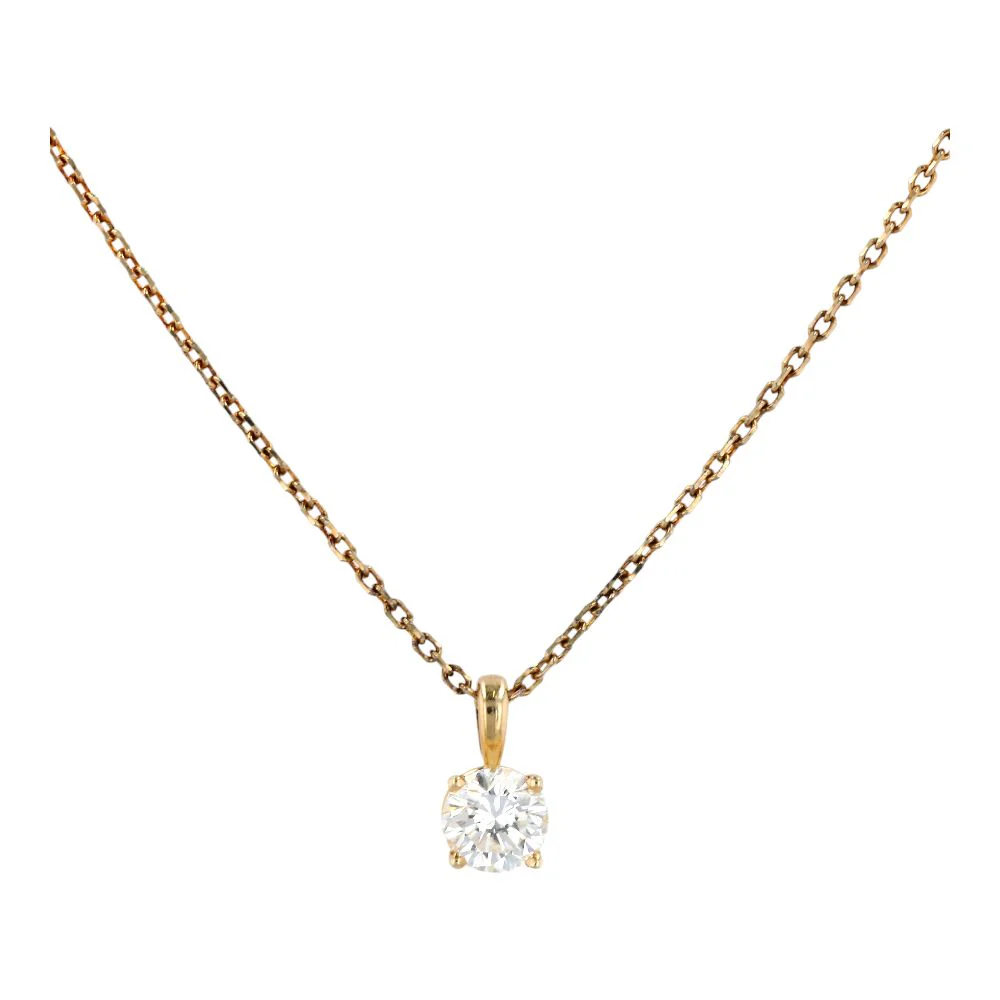 14K Gold Diamond Pendant 