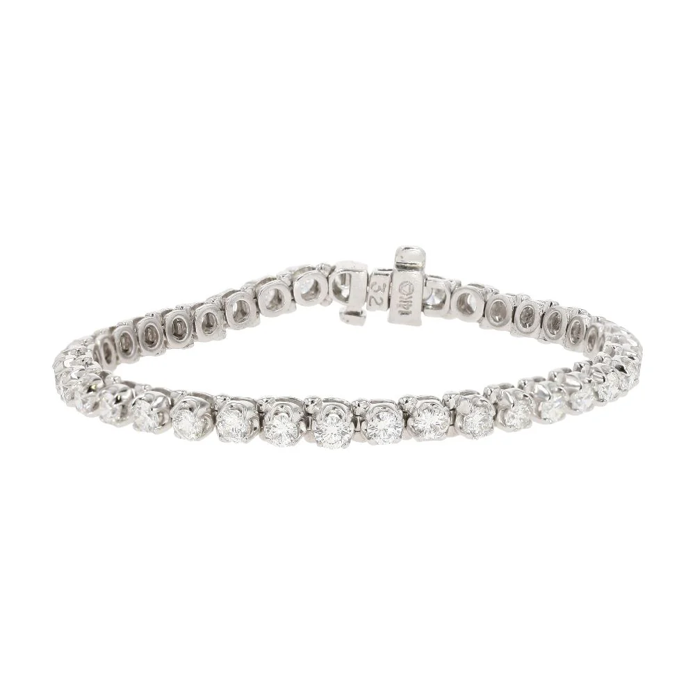 14K White Gold Diamond Tennis Bracelet